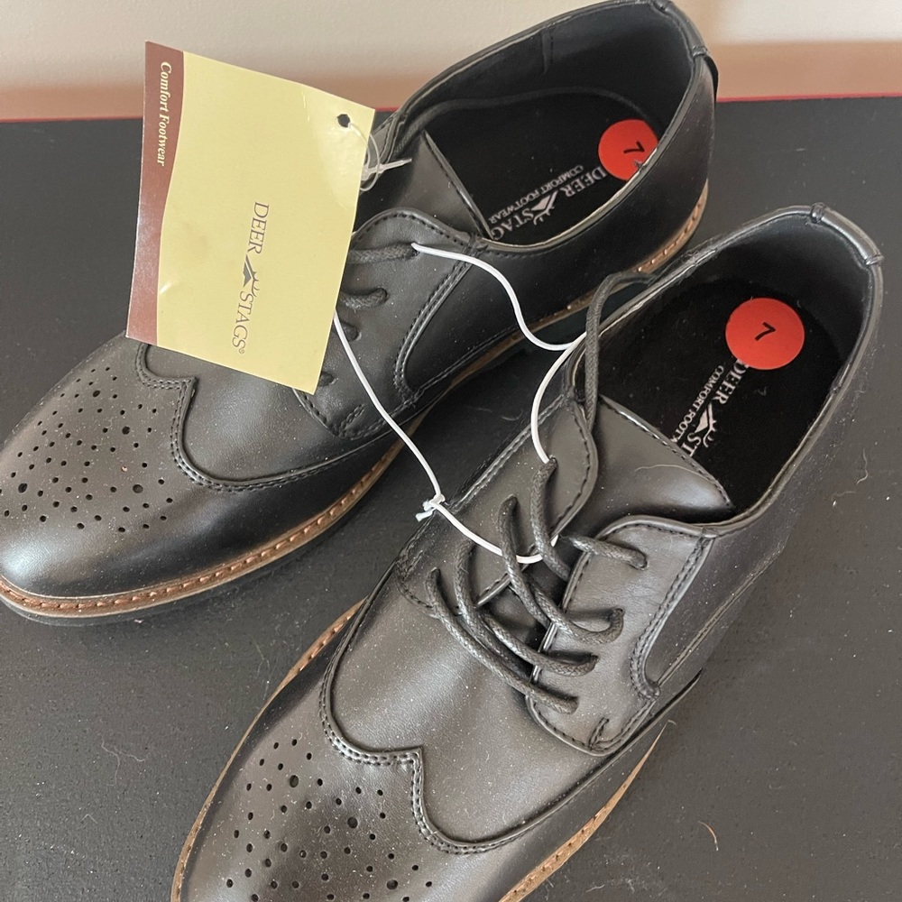 Deer Stags Comfort Shoes Black NWT New 7   Walking Dress Shoe Work Footwear - Picture 2 of 5